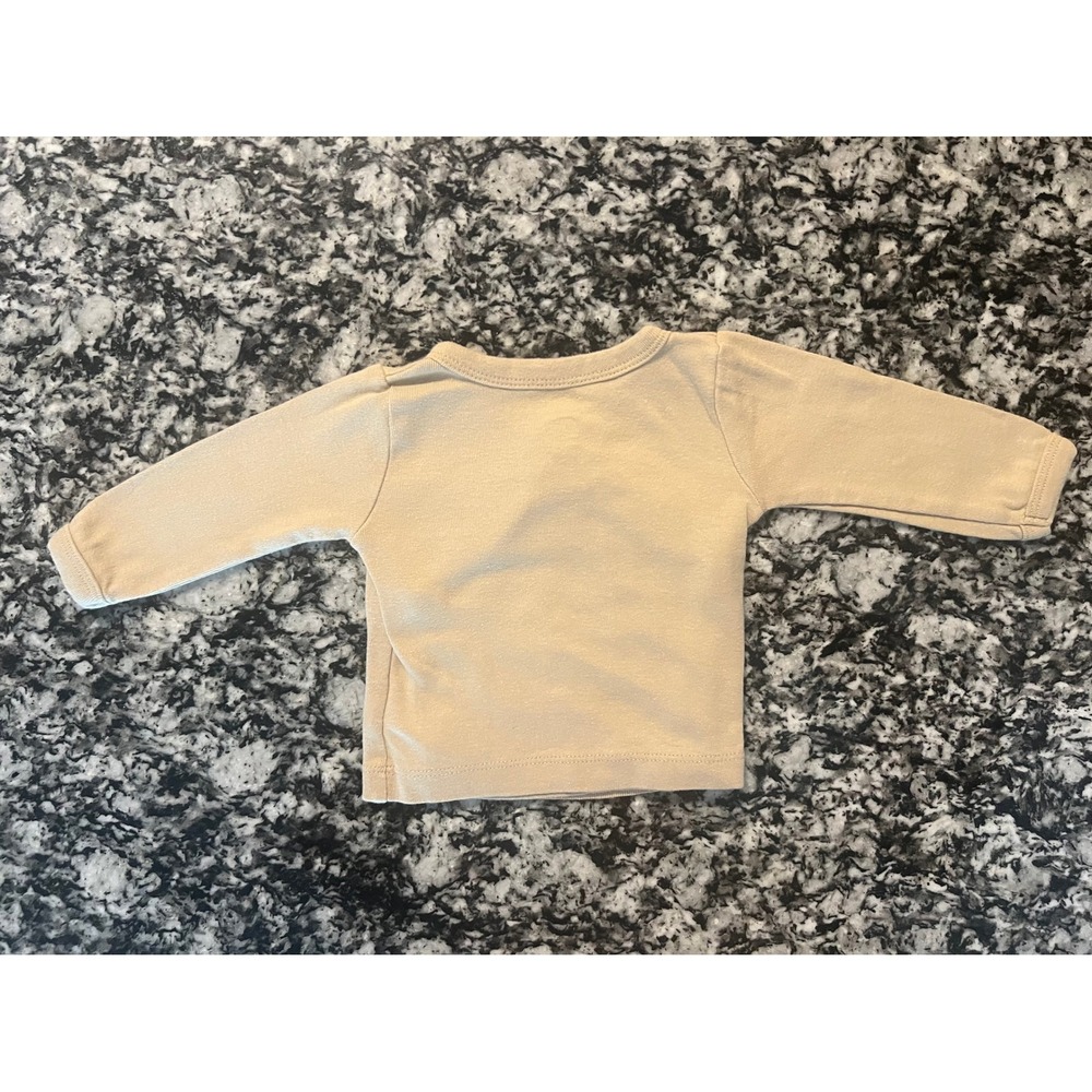 Koala Baby 0-3M Tan Cotton Lion Side Snap Kimono Wrap Shirt (0897) - Picture 8 of 9